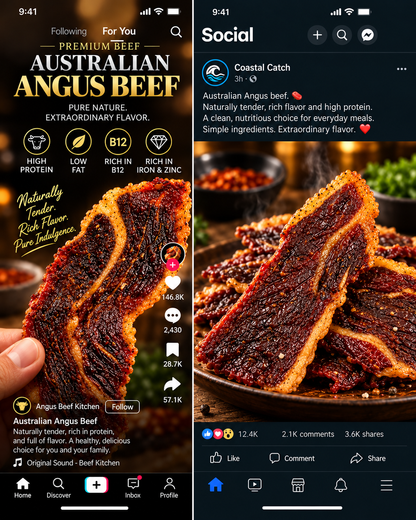 100% Australian Grass-Fed Angus Beef Brisket Snack | Thick-Cut, Juicy & Tender | Rich Beef Flavor | High-Protein Snack-Liam