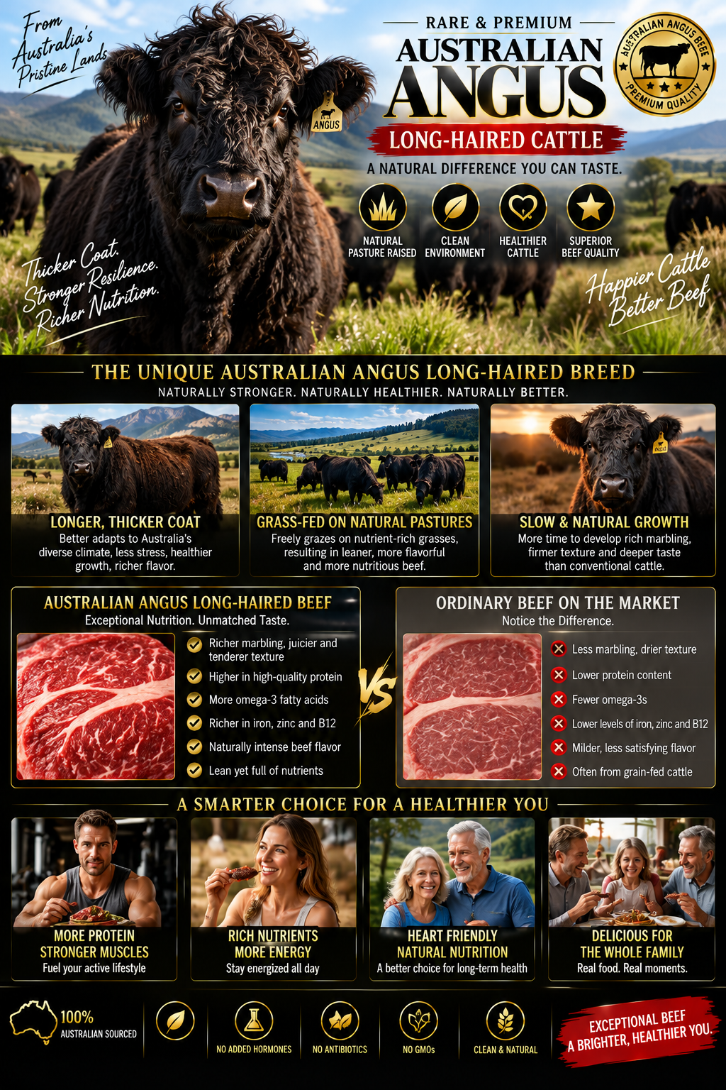 100% Australian Grass-Fed Angus Beef Brisket Snack | Thick-Cut, Juicy & Tender | Rich Beef Flavor | High-Protein Snack-Liam